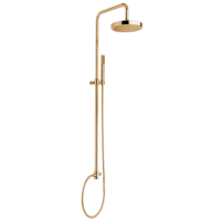 Nicolazzi Doccia Душевая стойка с верхним душем Ø 20см, с переключателем и ручным душем, цвет: натуральная латунь