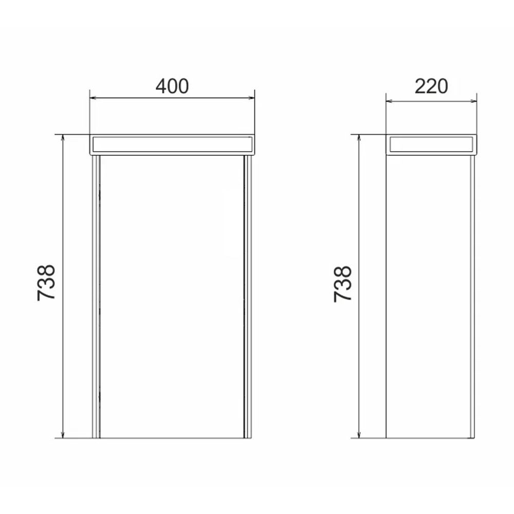 Тумба под раковину подвесная Velvex Klaufs tp.KLA.COM.40.1D, 40 см, артикул tp.KLA.COM.40.1D
