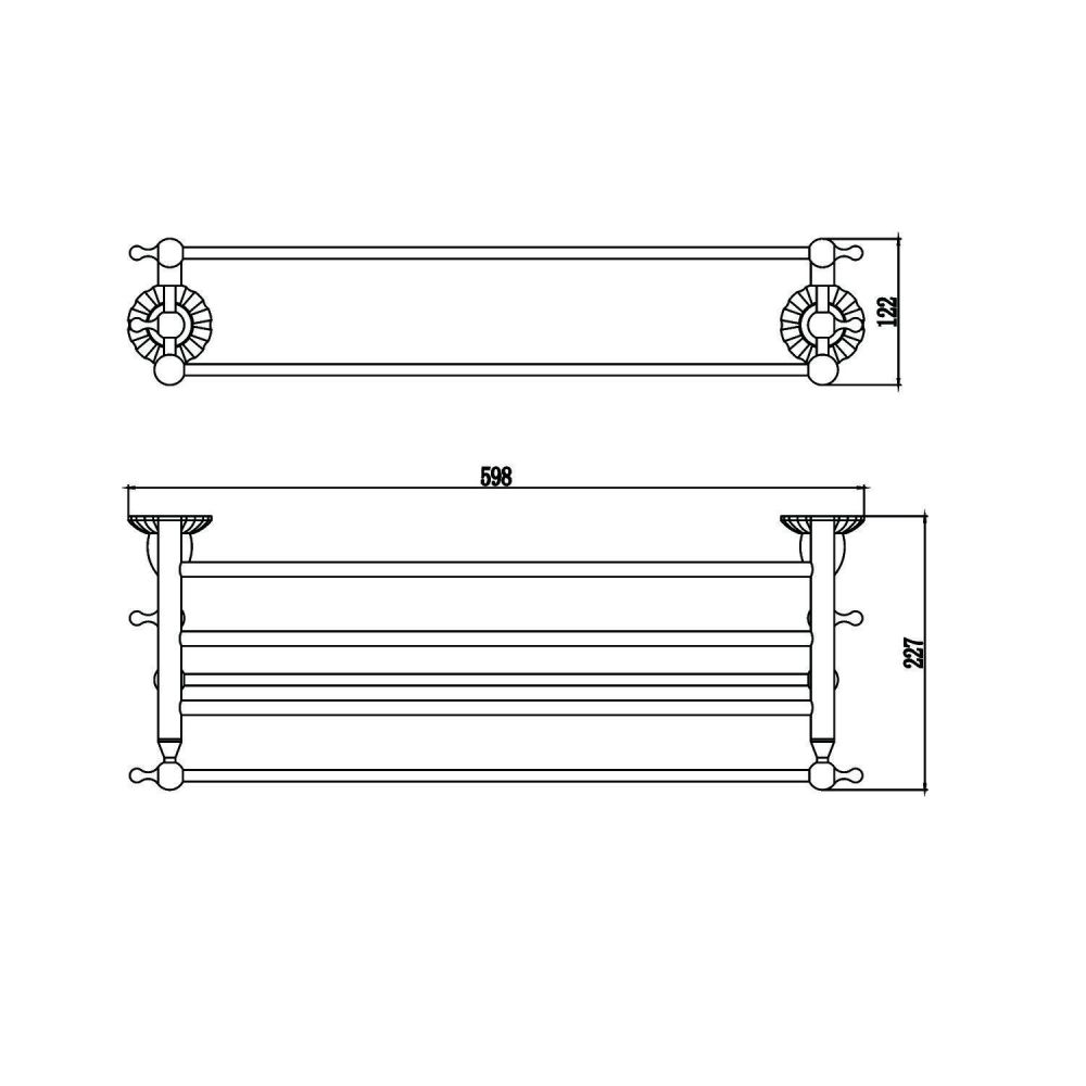 Полка для полотенец Savol S-08944C, бронза