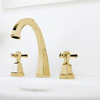 Stella Eccelsa Смеситель для раковины на 3 отверстия 3223TC, цвет: золото 24К