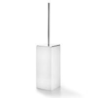 Ёршик, 3SC, BeMood, ширина, мм-105, глубина, мм-105, высота, мм-500, напольный, цвет колбы-белый, цвет-никель сатинированный матовый (Matt Satin Nickel)