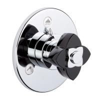 THG PETALE DE CRISTAL NOIR Переключатель встраиваемый, внешняя часть, цвет хром