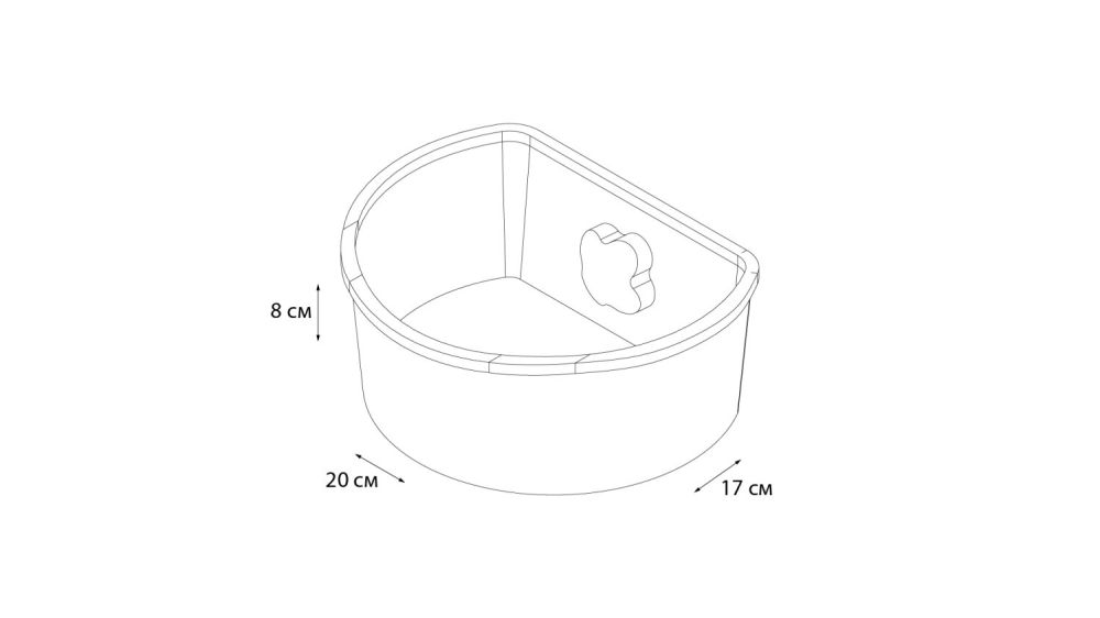 Полочка овальная одноэтажная Grampus Element, GR-7325, белая, артикул GR-7325