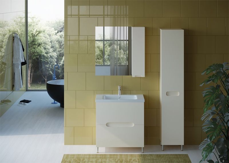 Зеркало со шкафом Bellezza Андрэа 80 4619013001070 L Бежевое