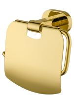 Держатель для туалетной бумаги с крышкой WONZON & WOGHAND FIRST, Глянцевое золото (WW-8426-LG)
