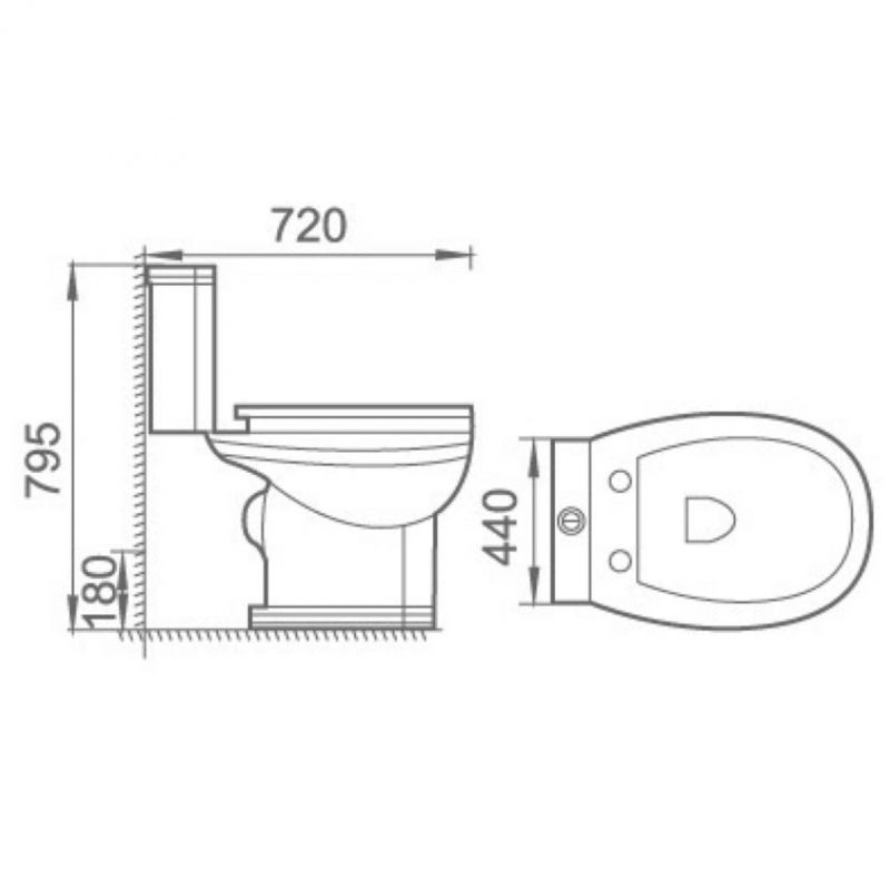 Напольный  Унитаз с бачком  Vogue_Комплект