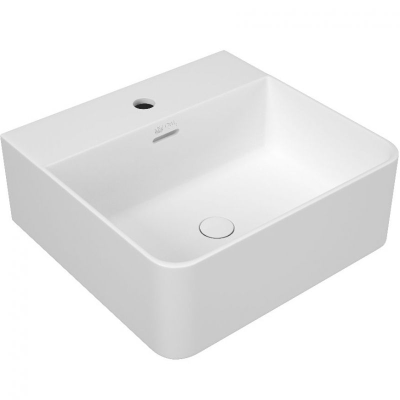 Раковина Owl 1975 Vinkel 42 OWLB191000 Белая глянцевая с донным клапаном