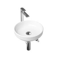 Комплект 5 в 1 Lavinia Boho Bathroom Sink Slim 21510084, накладная фарфоровая раковина 40 см, смеситель, латунный сифон, донный клапан quick-clac, угловые вентили 2 шт.