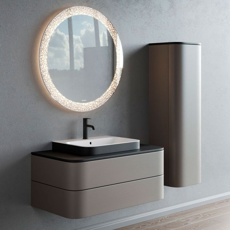 Тумба под раковину Duravit Happy D 2 Plus 100 HP497109292 подвесная Stone Grey Satin Matt, артикул HP497109292