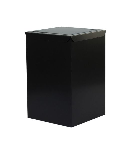 Stil Haus, квадратный контейнер для мусора (8 литров) с вращающейся крышкой, цвет черный матовый