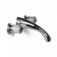 Bongio Cristallo Смеситель для раковины встроенный , Цвет: хром/белый-00 (с внутренней частью)