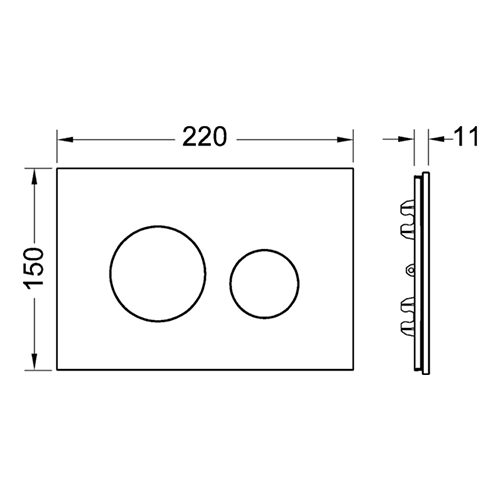 Лицевая панель TECEloop, плитка сланцевая