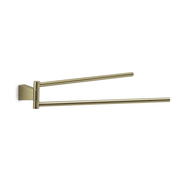 Gedy Tonale, полотенцедержатель двойной поворотный, цвет матовое золото