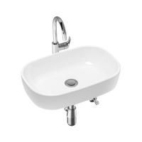 Комплект 4 в 1 Lavinia Boho Bathroom Sink 21510187, накладная фарфоровая раковина 54 см, смеситель с донным клапаном, латунный сифон, угловые вентили 2 шт.