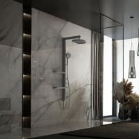 душевые стойки Vincea Душевая стойка Inspire VSFS-3I11GM с изливом, 30см верх душ, вороненая сталь,