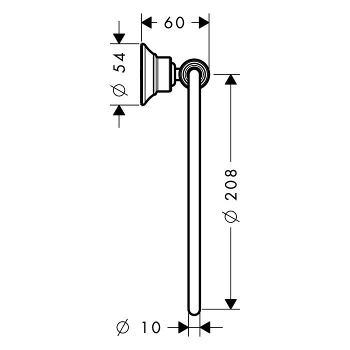 AX Montreux Полотенцедержатель - кольцо, цвет: шлифованное золото AX Montreux Полотенцедержатель - кольцо, цвет: шлифованное золото