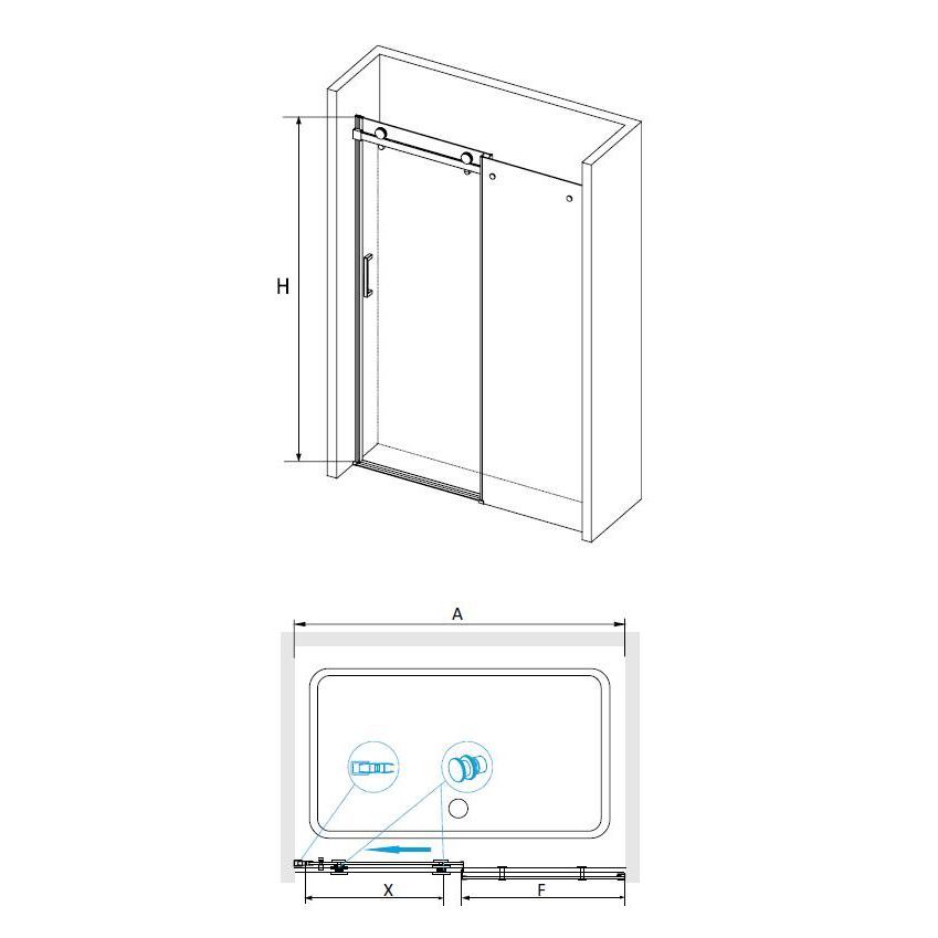 Душевая дверь RGW TO-14B (1700, Прозрачное)