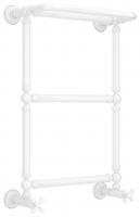 Полотенцесушитель, Сунержа, Ренессанс 1386, водяной, ширина, мм-472, глубина, мм-246, высота, мм-733, межосевое расстояние-400, подключение-нижнее, мощность, Вт-160, присоединительный размер-НР G 1/2" / НР G 3/4" (эксцентрик), материал-нержавеющая сталь, 