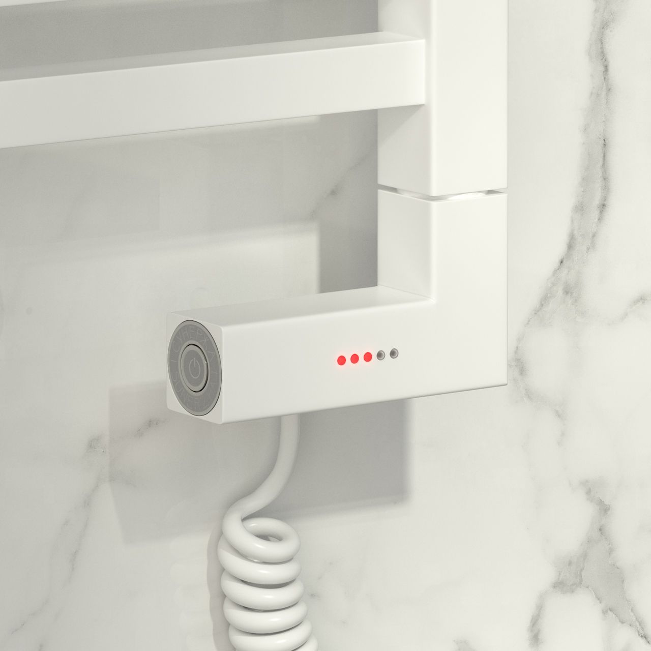 Полотенцесушитель электрический "ЦЕНТУРИОН 2.0" 1000х500 / МЭМ левый (Матовый БЕЛЫЙ)