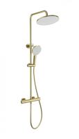 Душевая система с термостатом WONZON & WOGHAND INN 1, Брашированное золото (WW-B3013-T1-BG)