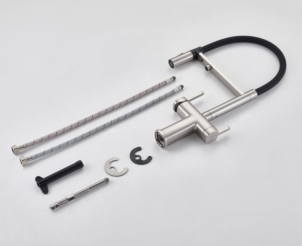 Смеситель для кухни с подключением фильтра для воды Rose R358L, сатин