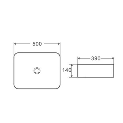 Раковина накладная DK Berlin, 500*390*140мм, черный (DT1431425), артикул DT1431425