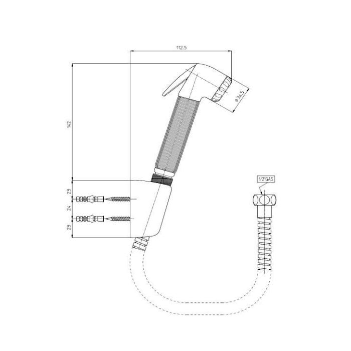 BOSSINI Душевая лейка с клапаном подачи из латуни NIKITA-BRASS с фиксированным держателем из ABS -шлангом дв.фальцевания из латуни 125 см - хром BOSSINI Душевая лейка с клапаном подачи из латуни NIKITA-BRASS с фиксированным держателем из ABS -шлангом дв.фальцевания из латуни 125 см - хром
