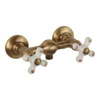 PROVANCE Смеситель для душа внешний, выход М1/2", бел. с декором/бронза