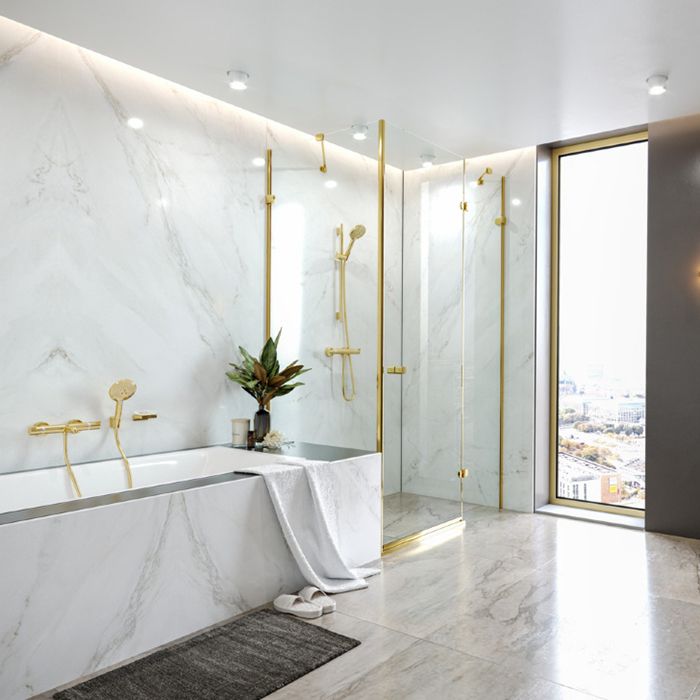 Смеситель для ванны и душа, Hansgrohe, Ecostat Comfort, тип регулирования воды-термостатический картридж, тип установки-настенный, отверстия для монтажа-2, вынос излива, мм-188, цвет-бронза шлифованная Смеситель для ванны и душа, Hansgrohe, Ecostat Comfort, тип регулирования воды-термостатический картридж, тип установки-настенный, отверстия для монтажа-2, вынос излива, мм-188, цвет-бронза шлифованная