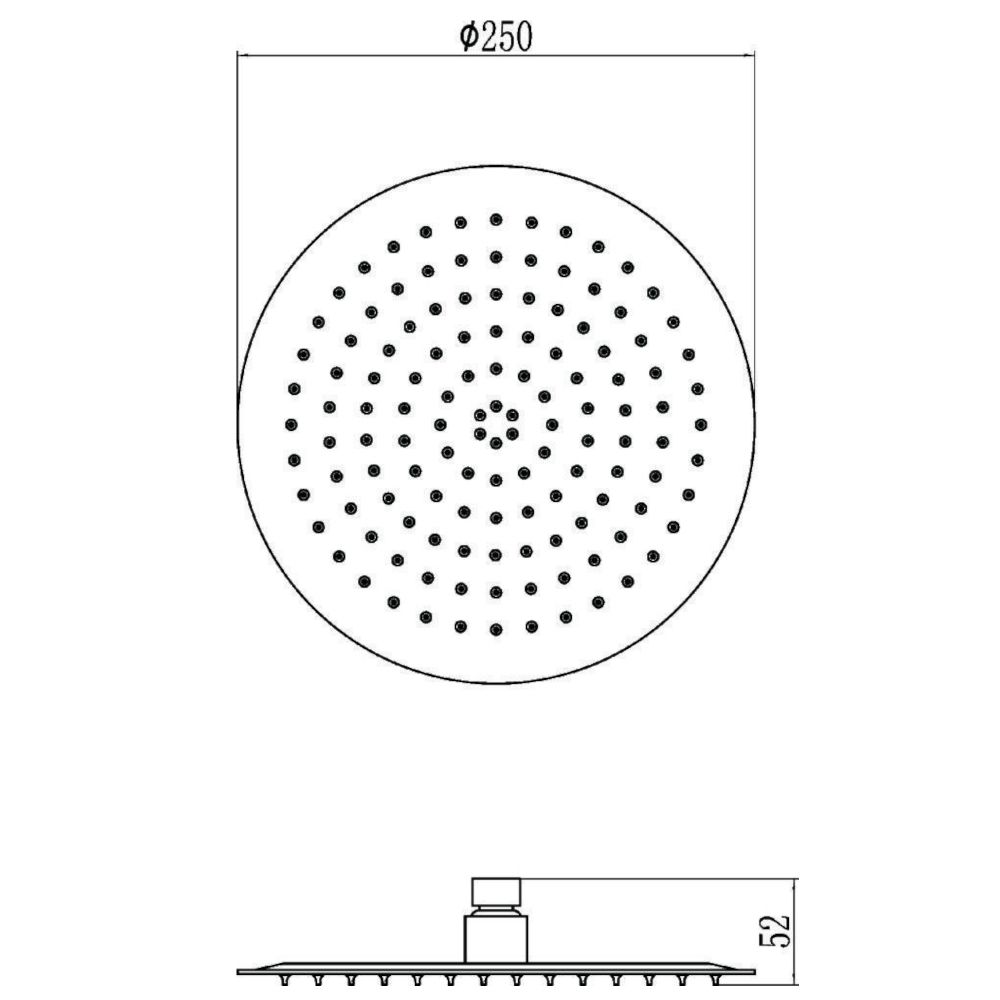 Верхний душ Savol S-000Y10, хром