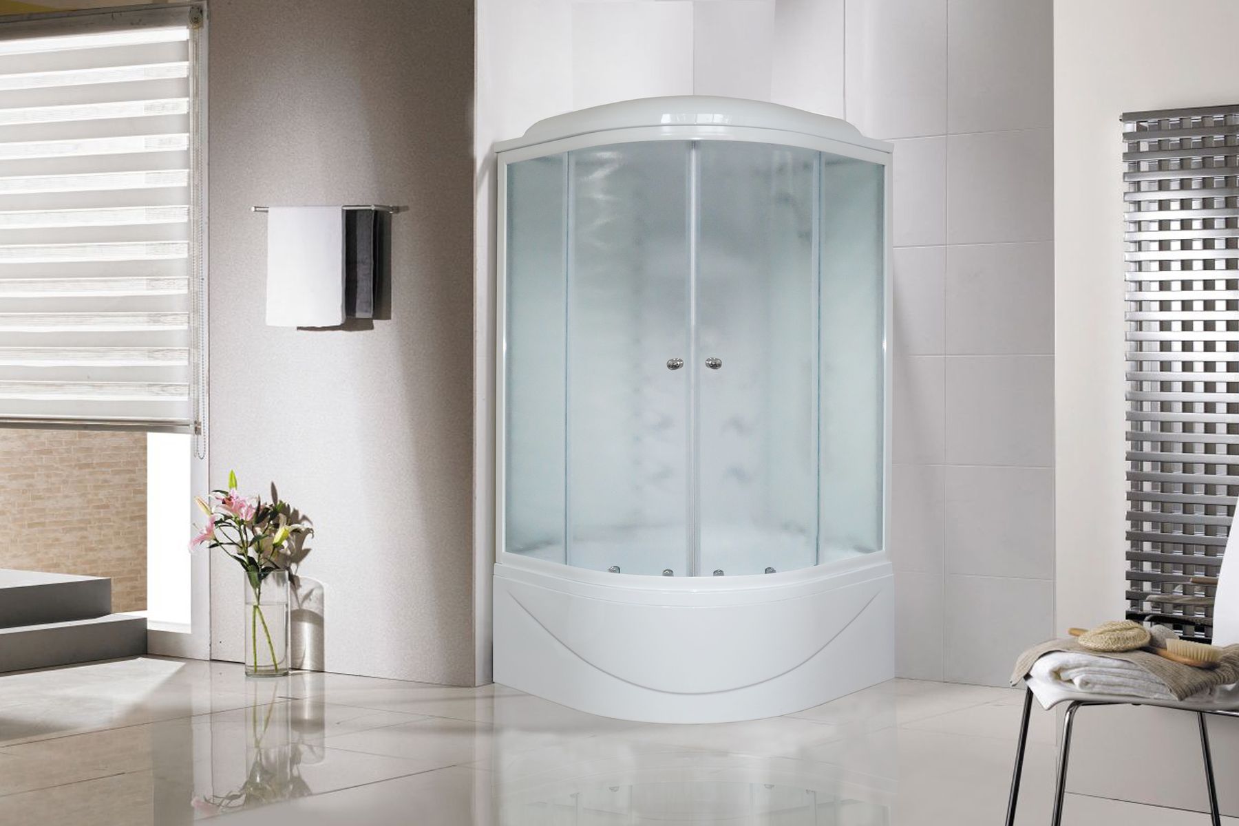 Душевая кабина Royal Bath RB 100BK3-WC (белое/матовое) Душевая кабина Royal Bath RB 100BK3-WC (белое/матовое)
