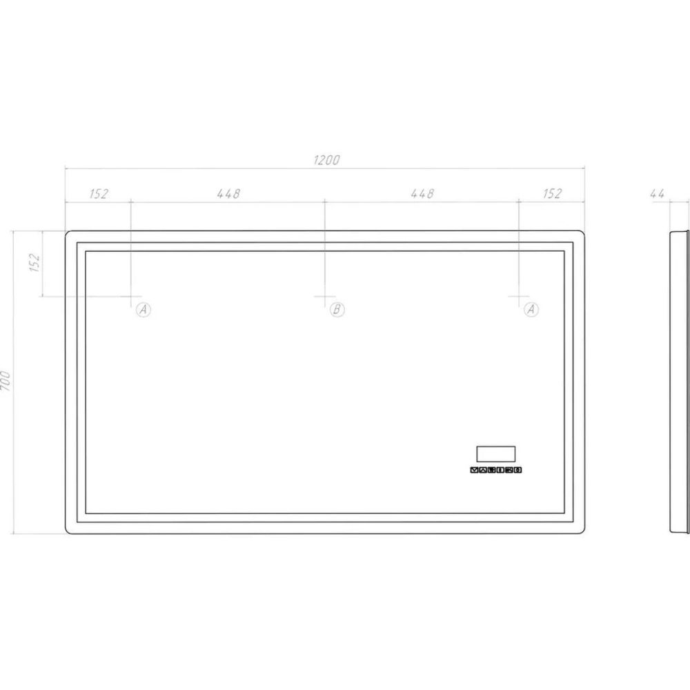 Зеркало VIGO Geometry Media voice 1200, артикул 052