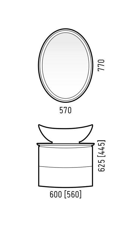 Тумба подвесная "Огайо 60 Z2", Гамма 56