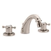 HUBER Victorian Смеситель для биде на 3 отверстия с донным клапаном, цвет никель матовый