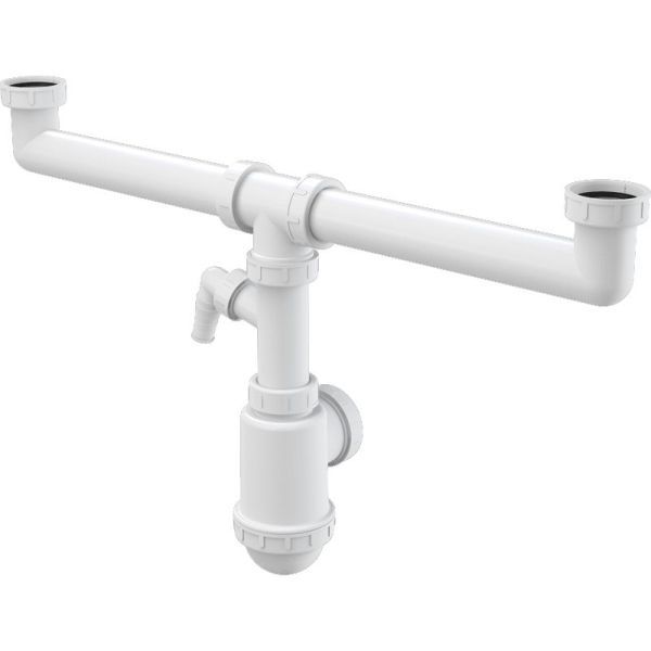 Сифон для кухонной мойки Alcaplast A448P-DN50/40 Белый