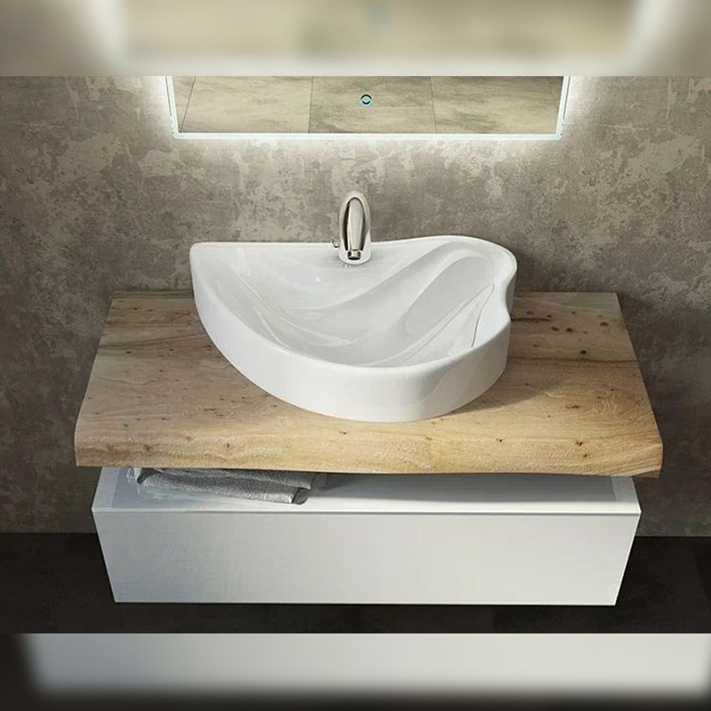 Столешница Velvex Felay 100 натуральное дерево, без отверстий