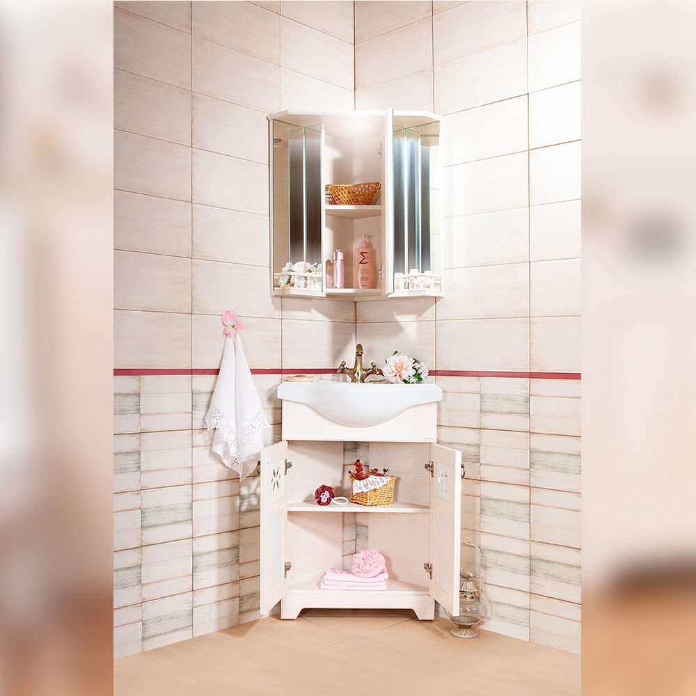 Комплект мебели для ванной Бриклаер КАНТРИ 60K, бежевый, артикул КАНТРИ 60K