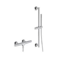 CISAL Vita Комплект для душа: термостат+ душевой гарнитур штанга L=664мм, шланг и ручной душ 1 режим,  цвет хром