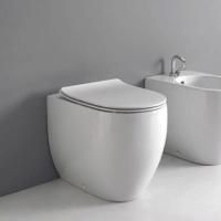 Kerasan Flo унитаз приставной 48см, слив в стену, в комплекте с крепежом WB5N, цвет белый