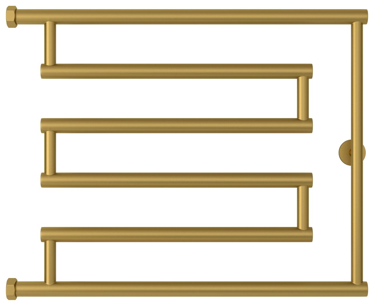 Полотенцесушитель водяной High-Tech model "L+" 500х650 (Матовое ЗОЛОТО)