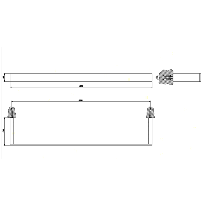 Gessi Rettangolo Полочка 60см, цвет: хром
