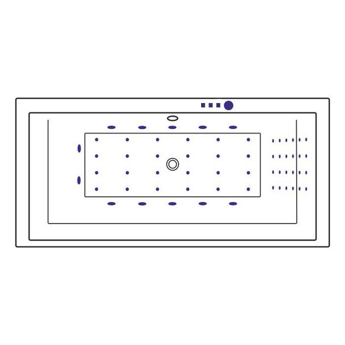 Ванна EXCELLENT Crown Grand 190x90 "NANO" (хром)