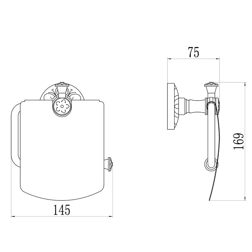Держатель для туалетной бумаги Savol S-005851A, хром, артикул S-005851A