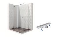 Душевой уголок Ambassador Nord 13011107-ST5, прямоугольный, линейный трап, 120х80