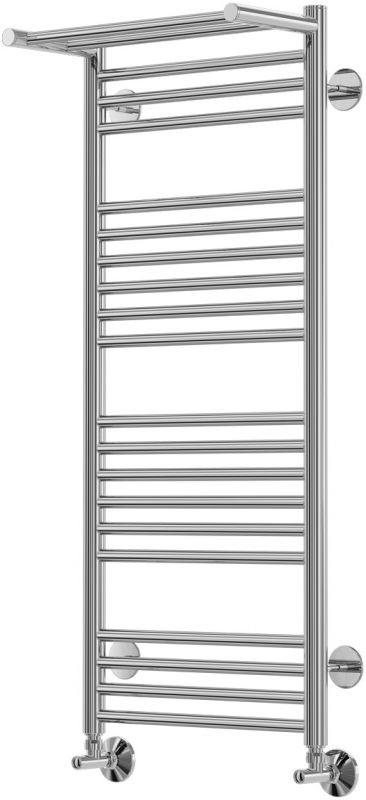 Водяной полотенцесушитель Terminus Аврора П20 400x1010 4660059582382 с полкой Хром