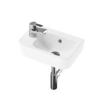 Комплект 4 в 1 Lavinia Boho One 21510462, подвесная фарфоровая раковина 37 см, смеситель, латунный сифон, донный клапан quick-clac