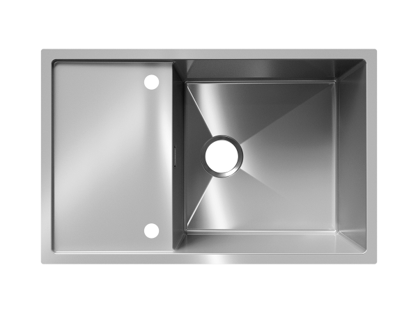 Мойка ULGRAN STEEL 780 Х 500, цвет «брашированная сталь» (US 780-001)