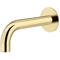 Plumberia Selection IXO Излив д.ванны встраив. d.24, длина 210 мм, подкл. 1/2' с латунной накл. d.70, золото