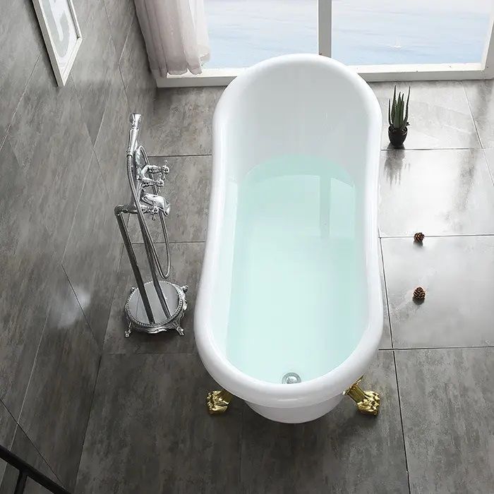 Ванна CLASSIC 170 акриловая отдельностоящая Cerutti SPA (1700x790x750) на львиных алюминиевых лапах  (золото) Ванна CLASSIC 170 акриловая отдельностоящая Cerutti SPA (1700x790x750) на львиных алюминиевых лапах  (золото)