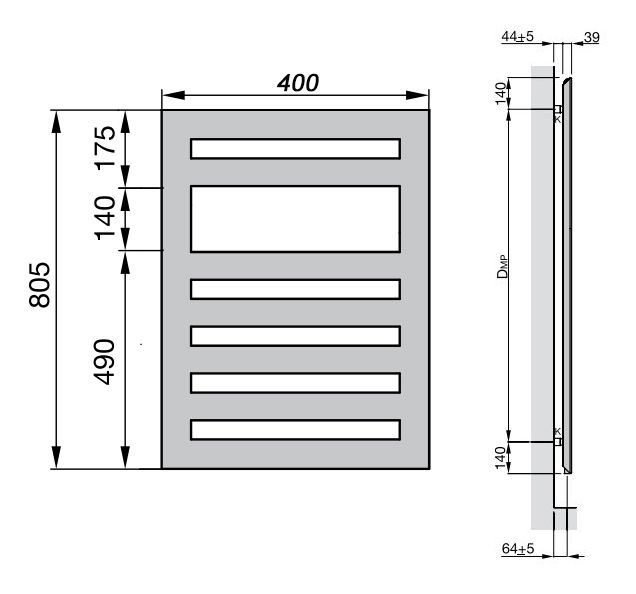 Водяной полотенцесушитель Zehnder Metropolitan Spa MET-080-040 Белый Водяной полотенцесушитель Zehnder Metropolitan Spa MET-080-040 Белый